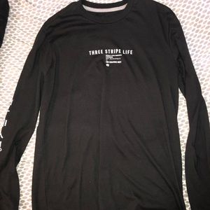 Adidas, M “Three Stripe Life” Logo Long Sleeve